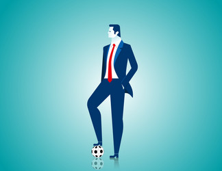 businessman with football vector