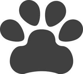 Dog Paw Print Icon Vector Image