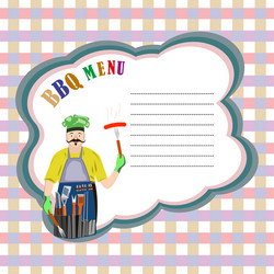 elements of design for a barbecue menu page vector image