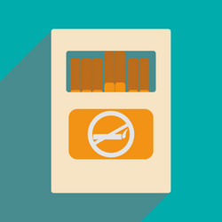 flat with shadow icon and mobile application pack vector image