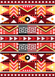 Aztec tribal geometric seamless two pattern Vector Image