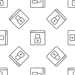 grey line secure your site with https ssl icon vector image