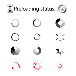 Loading icons set Royalty Free Vector Image - VectorStock