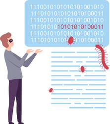 masked hacker coding at computer cyber crime vector image