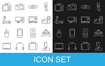 set line joystick for arcade machine wireless vector image