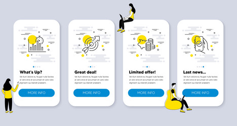 set of finance icons such as target report timer vector image