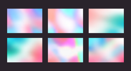 set of soft gradient backgrounds horizontal vector image