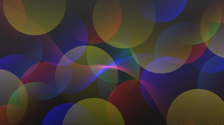 abstract circle and lines pattern with light vector image
