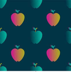 Apple gradient seamless pattern vector