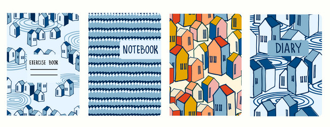 cover page templates based on seamless patterns vector image