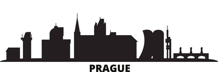Prague City Skyline Vector Image