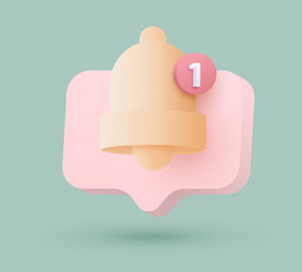 reminder alert in 3d style message event vector image