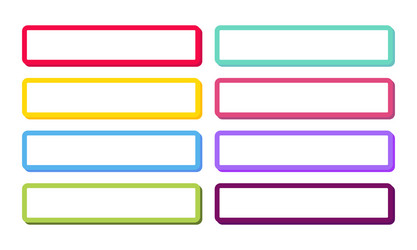 set 3d colored web buttons design templates vector image
