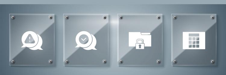 set password protection folder and lock check vector image