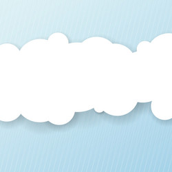 abstract background with white cloud for message vector image