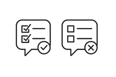 checklist and task status icons vector image