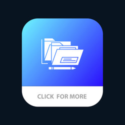 file folder date safe mobile app button android vector image