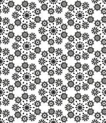seamless pattern with abstract flowers repeating vector image