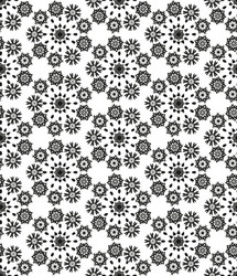 Seamless pattern with abstract flowers repeating vector