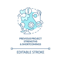 previous project strengths and shortcomings vector