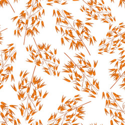 seamless pattern with image oats twigs vector image