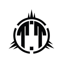 Tt logo monogram design template Royalty Free Vector Image