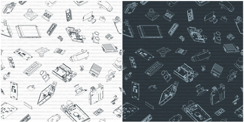 arduino hardware seamless pattern drawings vector image