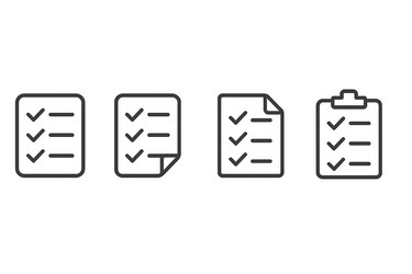 checklists arranged in a row vector image