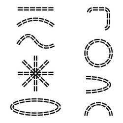 dashed line figure abstract stroke shape linear vector image