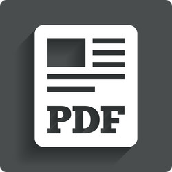 Pdf file document icon download button vector