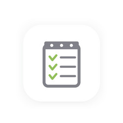 checklist icon completed tasks vector image