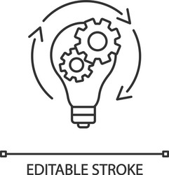 Idea generation glyph icon Royalty Free Vector Image
