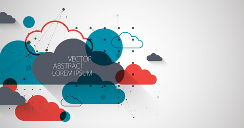 abstract background with clouds technological vector image
