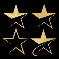 Golden star logo design template Royalty Free Vector Image