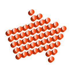 3d perspective arrow pointer icon cursor shape vector image