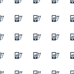 mp player icon pattern seamless white background vector image