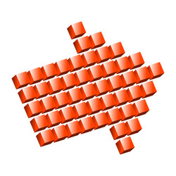 3d perspective arrow pointer icon cursor shape vector image