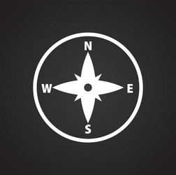 compass icon on background for graphic and web vector image