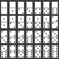 domino stones full set dominoes game bones vector