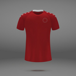 football kit of denmark vector