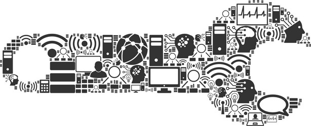 spanner collage icon for bigdata and computing vector image