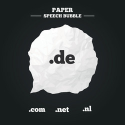 top-level domains signs de com net and nl vector image