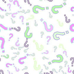 Quiz seamless pattern question marks doubt faq vector