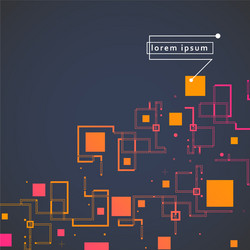 square abstract shapes pattern in hipster style vector image