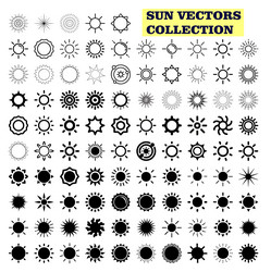 Sun circle round graphics collection vector