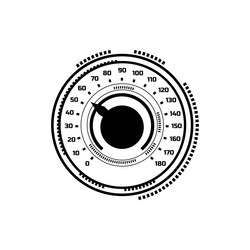 auto speedometer dashboard digits scale car speed vector image