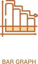 bar graph concept 2 colored icon simple line vector image