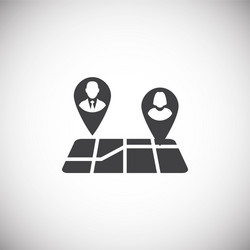 geolocation related icon on background for graphic vector image