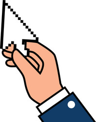 hand with arrow mouse pointer vector image