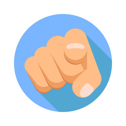 point finger hand you potential client icon front vector